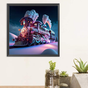 Train-Full Round Diamond Painting-30x30cm