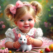Load image into Gallery viewer, Girl-Full Round Diamond Painting-40x40cm
