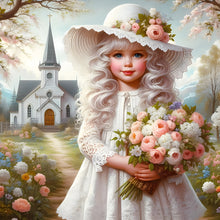 Load image into Gallery viewer, Girl-Full Round Diamond Painting-40x40cm
