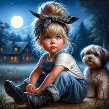 Load image into Gallery viewer, Girl-Full Round Diamond Painting-40x40cm
