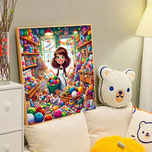 Load image into Gallery viewer, Girl-Full Round Diamond Painting-40x40cm
