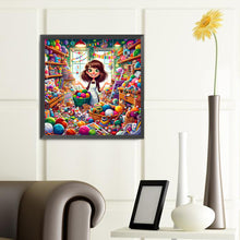 Load image into Gallery viewer, Girl-Full Round Diamond Painting-40x40cm
