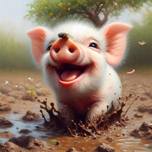 Load image into Gallery viewer, Pet Piggy-Full Round Diamond Painting-40x40cm
