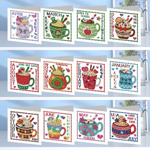 Load image into Gallery viewer, 12Pcs/Set Calendar-Diamond Greeting Cards
