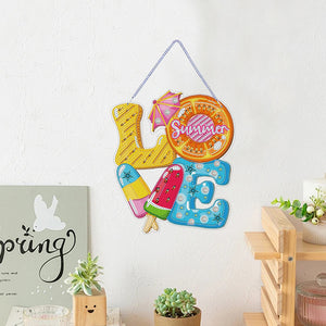 Summer Vibe-Acrylic Single Side Diamond Pendant