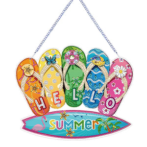 Summer Vibe-Acrylic Single Side Diamond Pendant