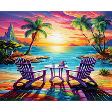 Load image into Gallery viewer, Beach Scenery-Full Round Diamond Painting-50x40cm
