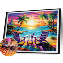 Load image into Gallery viewer, Beach Scenery-Full Round Diamond Painting-50x40cm
