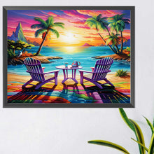 Load image into Gallery viewer, Beach Scenery-Full Round Diamond Painting-50x40cm
