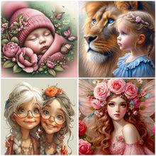 Load image into Gallery viewer, Girl-Full Round Diamond Painting-30x30cm
