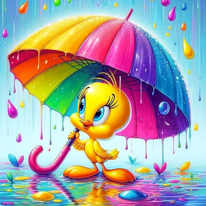 Little Yellow Duck-Full Round Diamond Painting-30x30cm