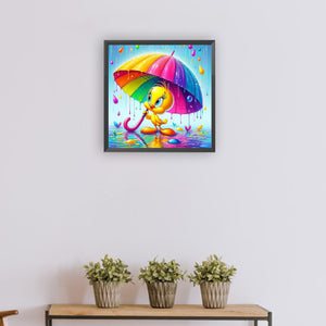 Little Yellow Duck-Full Round Diamond Painting-30x30cm