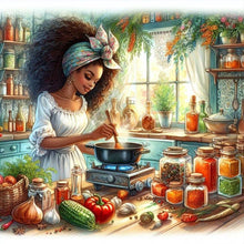 Load image into Gallery viewer, Girl-Full Round Diamond Painting-40x40cm
