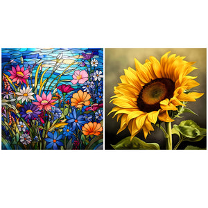 Sunflower-Full Round Diamond Painting-30x30cm