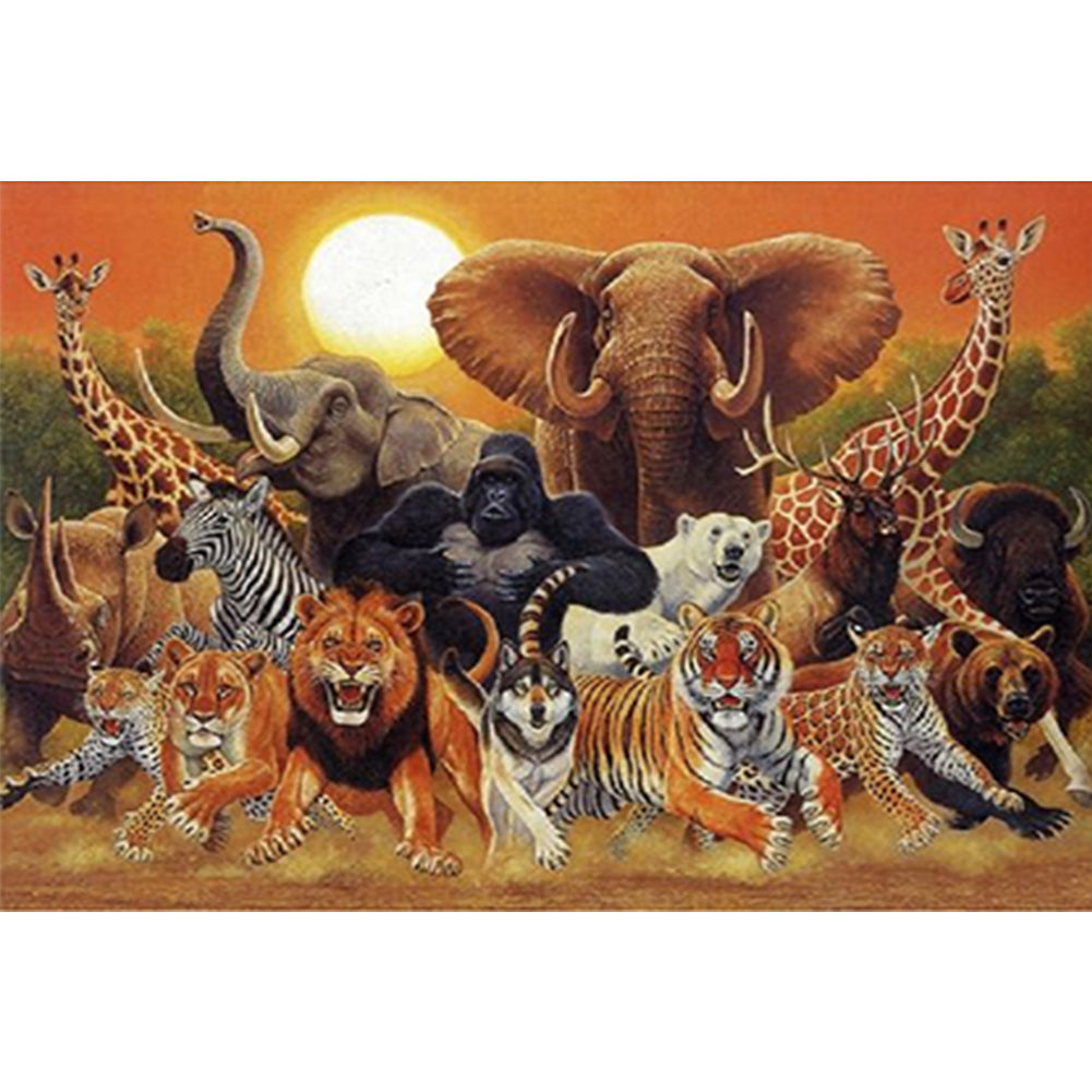 Tropical Animal-Full Round Diamond Painting-60x40cm-Large Size