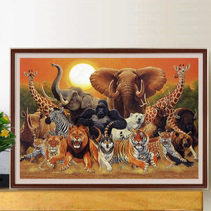 Tropical Animal-Full Round Diamond Painting-60x40cm-Large Size