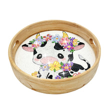 Load image into Gallery viewer, Animal-Round Diamond WoodenDinning Table Tray
