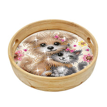 Load image into Gallery viewer, Animal-Round Diamond WoodenDinning Table Tray
