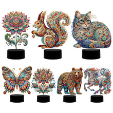 Load image into Gallery viewer, Flower Animal-Night Light 5D DIY Diamond Painting Lamp
