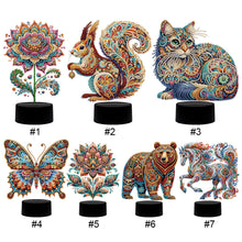 Load image into Gallery viewer, Flower Animal-Night Light 5D DIY Diamond Painting Lamp

