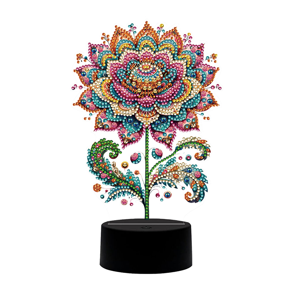 Flower Animal-Night Light 5D DIY Diamond Painting Lamp