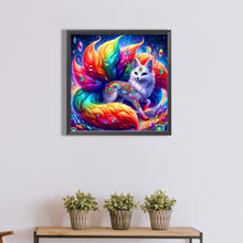 Load image into Gallery viewer, Colorful Nine-Tailed Fox-Full Round Diamond Painting-40x40cm
