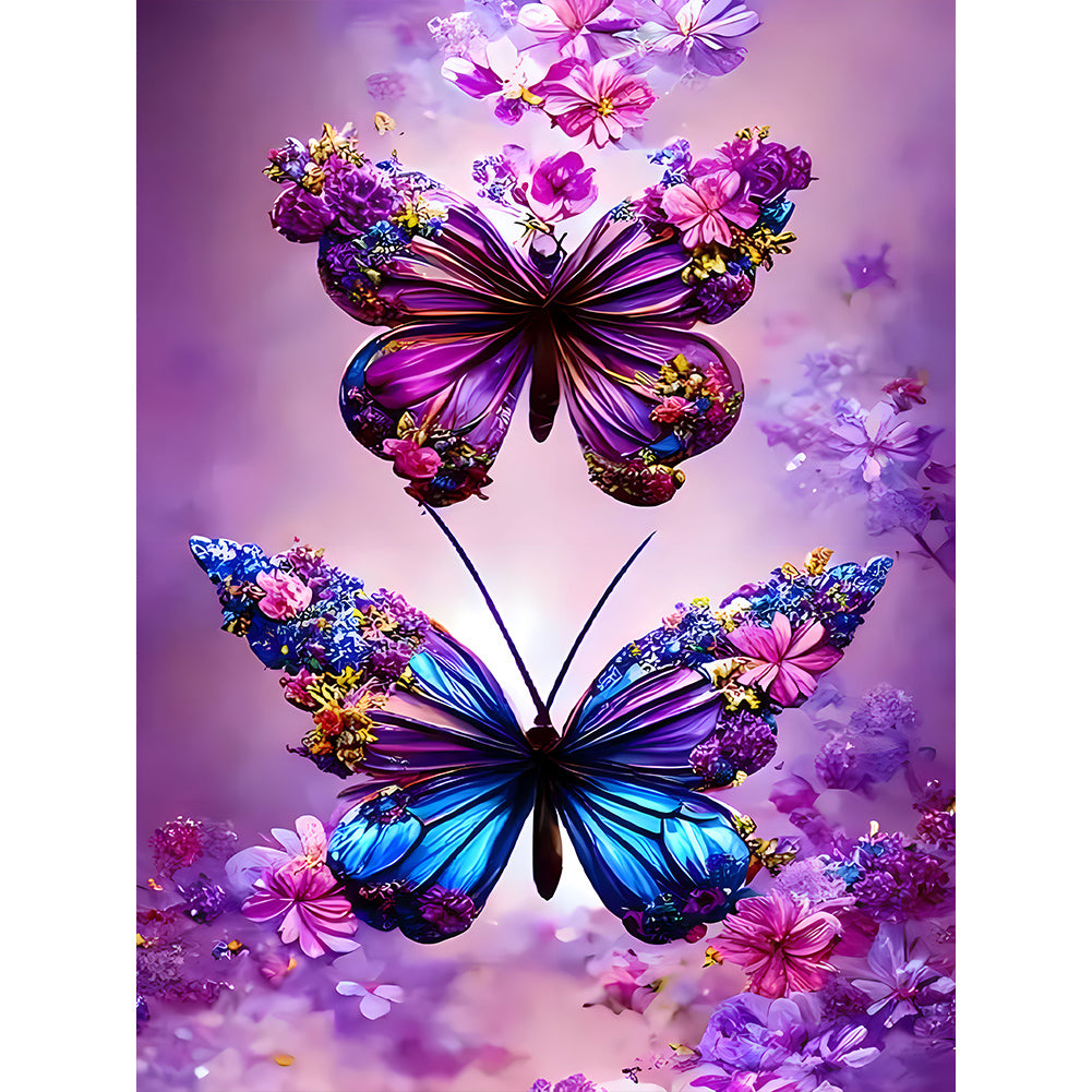 Butterfly-Full Round Diamond Painting-30x40cm