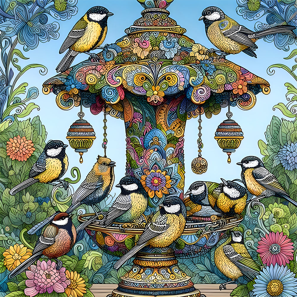 Color House-Full Round Diamond Painting-40x40cm