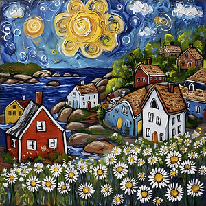 Color House-Full Round Diamond Painting-40x40cm