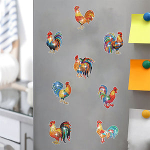 8Pcs/Set Animal-Diamond Painting Magnet Refrigerator