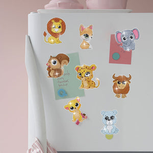 8Pcs/Set Animal-Diamond Painting Magnet Refrigerator