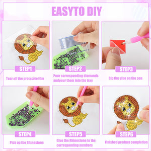 8Pcs/Set Animal-Diamond Painting Magnet Refrigerator
