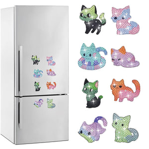 8Pcs/Set Animal-Diamond Painting Magnet Refrigerator