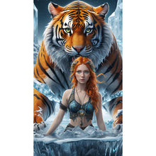 Load image into Gallery viewer, Girl-Full Round Diamond Painting-40x70cm-Large Size
