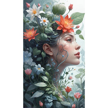 Load image into Gallery viewer, Girl-Full Round Diamond Painting-40x70cm-Large Size
