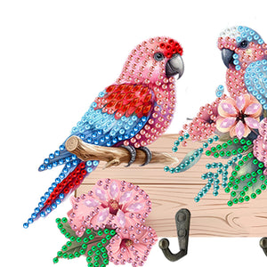 Flower Bird-Diamond Art Craft Wall Hooks