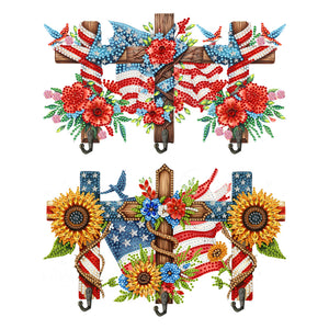 Independence Day-Diamond Art Craft Wall Hooks