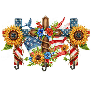 Independence Day-Diamond Art Craft Wall Hooks
