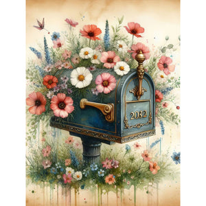 Retro Oil Painting Float-Full Round Diamond Painting-30x40cm