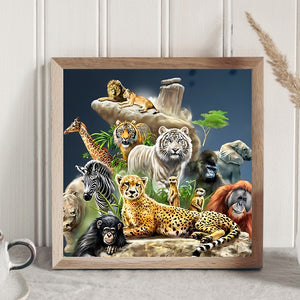 Animal-Full Round Diamond Painting-30x30cm