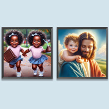 Load image into Gallery viewer, Jesus Girl-Full Round Diamond Painting-40x40cm
