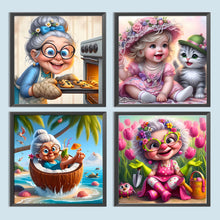 Load image into Gallery viewer, Funny Granny-Full Round Diamond Painting-30x30cm
