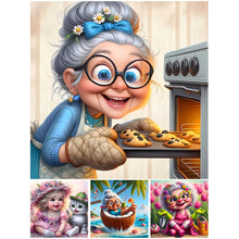 Load image into Gallery viewer, Funny Granny-Full Round Diamond Painting-30x30cm
