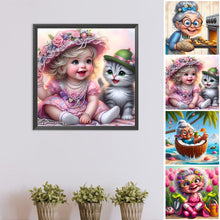 Load image into Gallery viewer, Funny Granny-Full Round Diamond Painting-30x30cm
