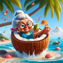 Load image into Gallery viewer, Funny Granny-Full Round Diamond Painting-30x30cm
