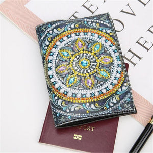 Flower-DIY Diamond Passport Case
