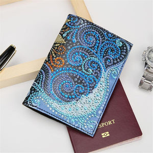 Flower-DIY Diamond Passport Case