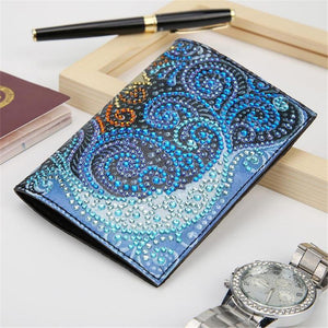 Flower-DIY Diamond Passport Case