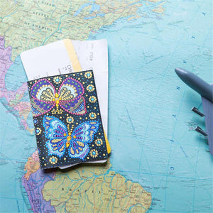 Flower-DIY Diamond Passport Case