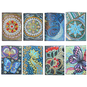 Flower-DIY Diamond Passport Case